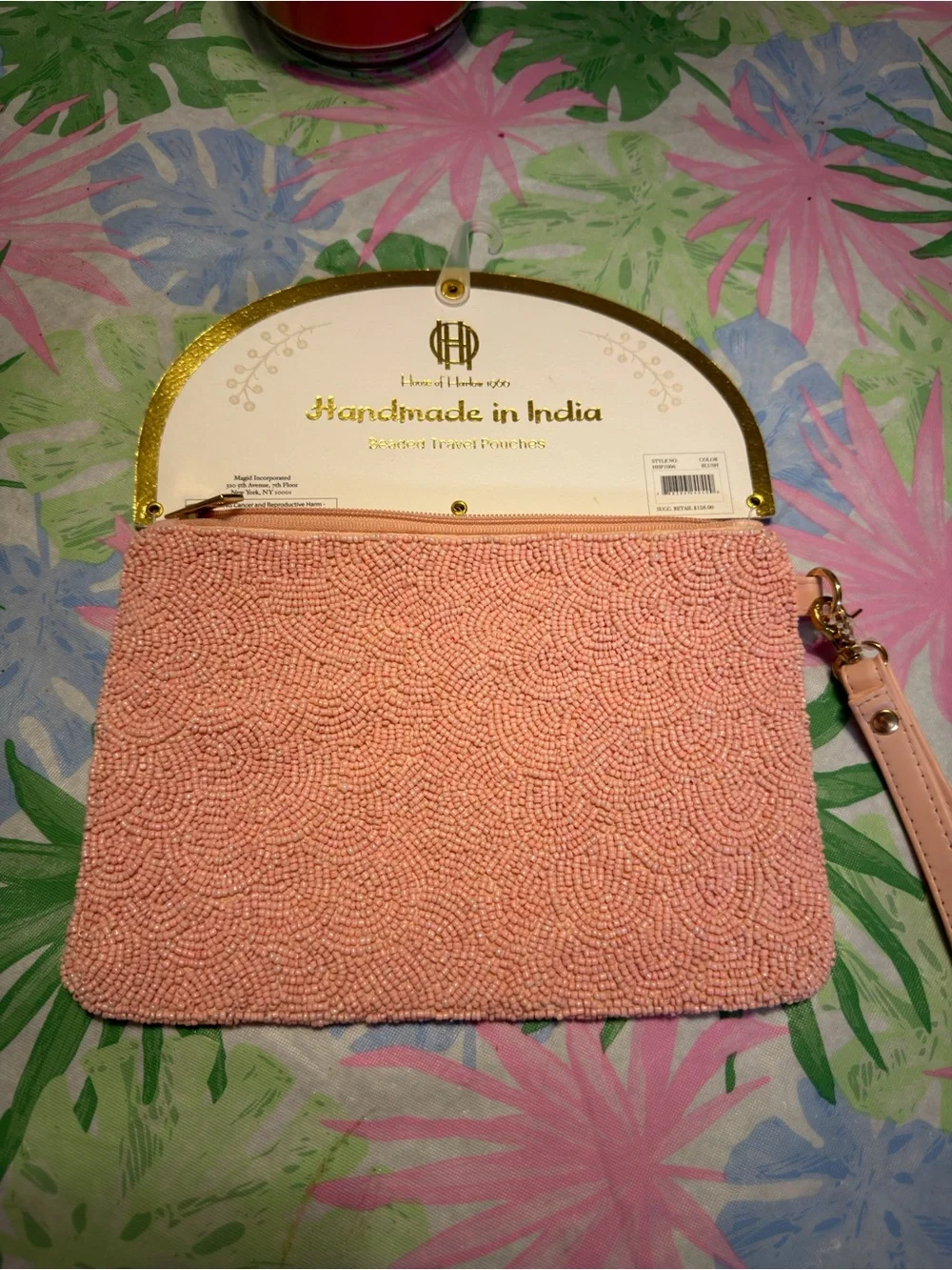 House of Harlow 1960 Pink Beaded 